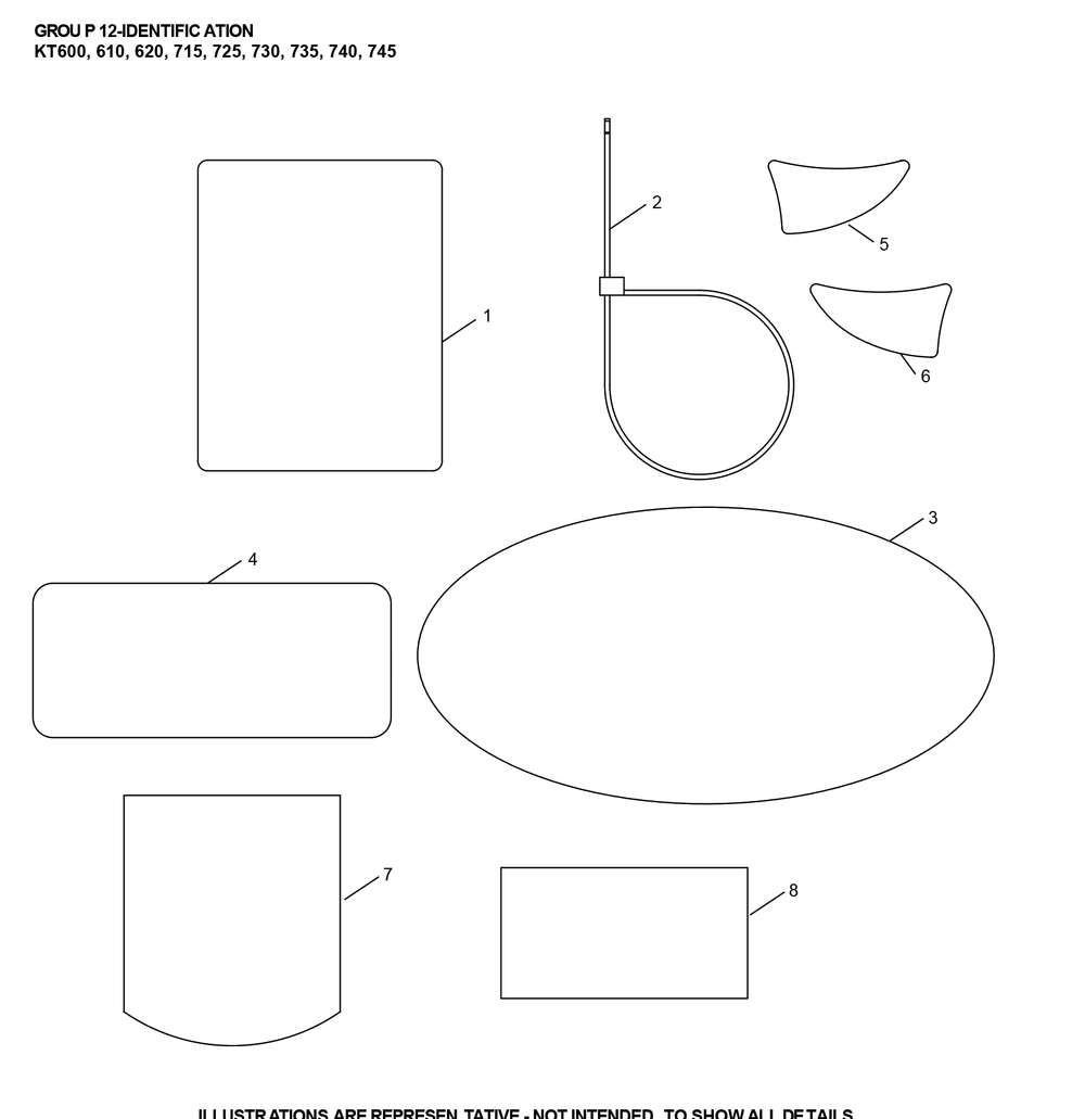 Kt725-3109 Identification Diagram and Parts List for KT725-3109  Cub Cadet Lawn Tractor